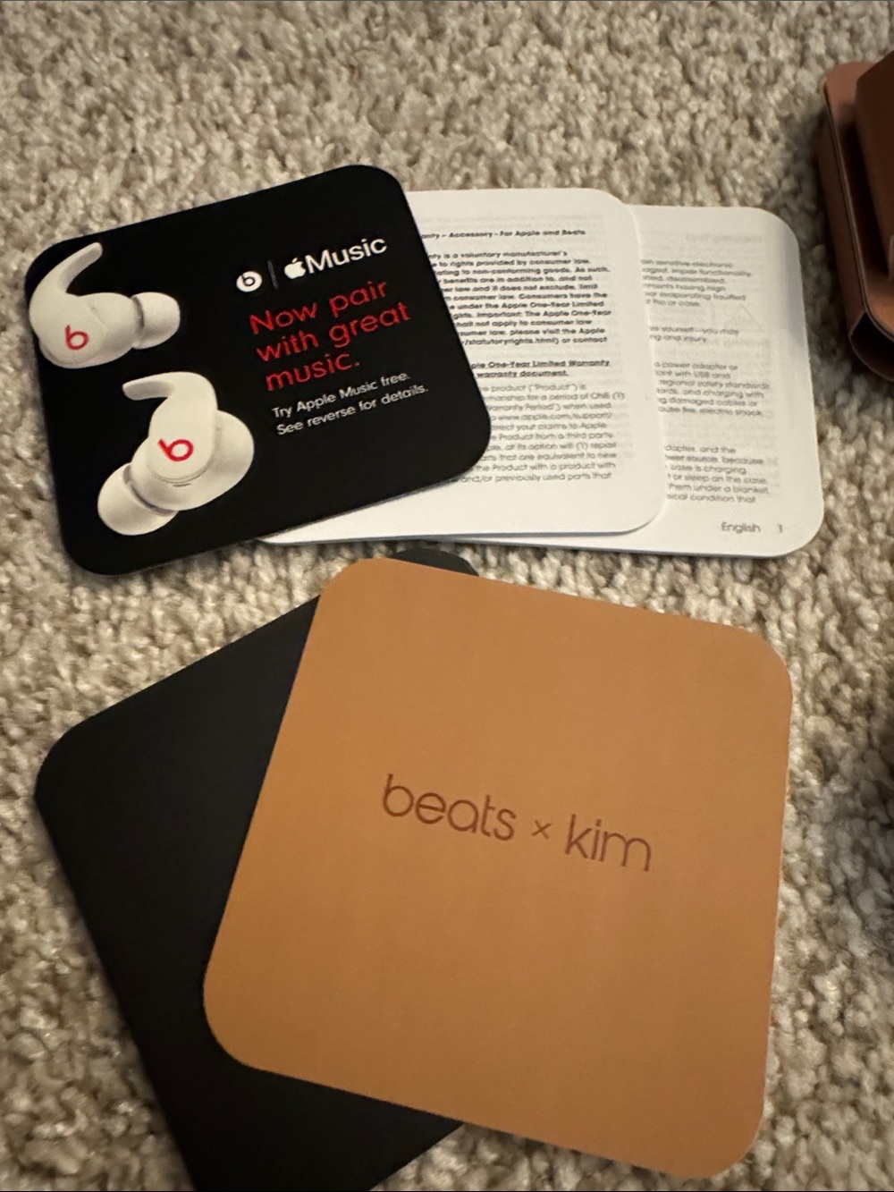 Beats by Dre Beats x Kim True Wireless Earbuds in Brown/Tan - Picture 7 of 14